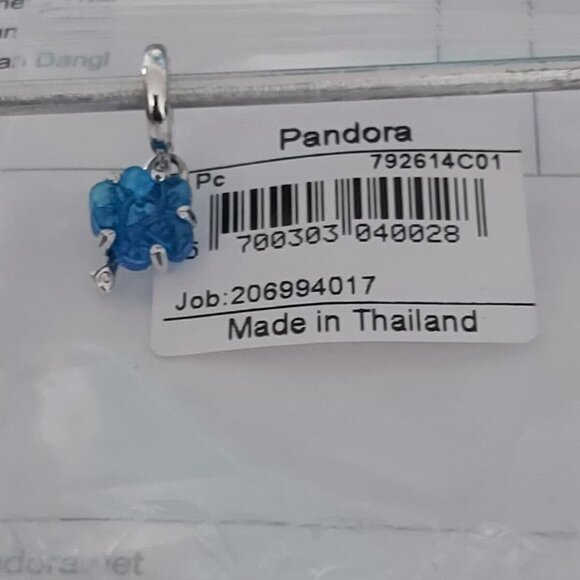 Authentic Pandora UNICEF Sterling Silver Blue Murano Glass Family Tree 792614C01 - Picture 5 of 7